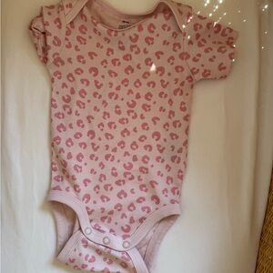 H&M Pink Animal Print Baby Bodysuit